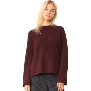 360 Sweater Plush Helena Sweater Malbec Wine Red Size Small Brushed Wool